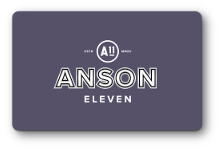 Anson Eleven logo on a maroon background.